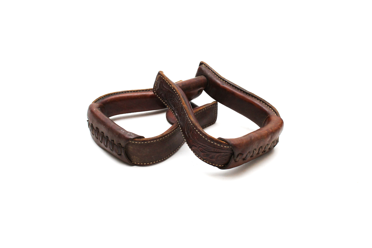 Embossed Leather Stirrups