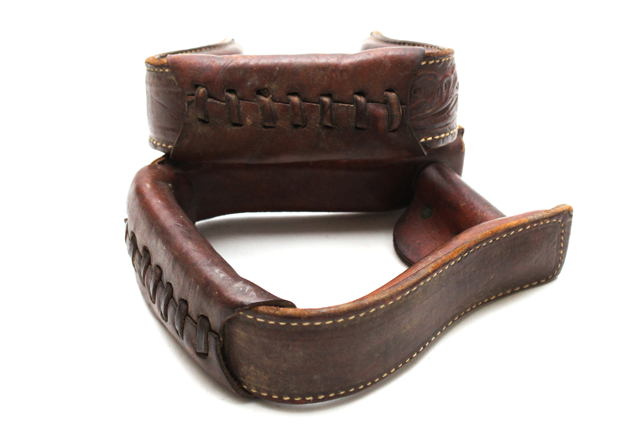 Embossed Leather Stirrups