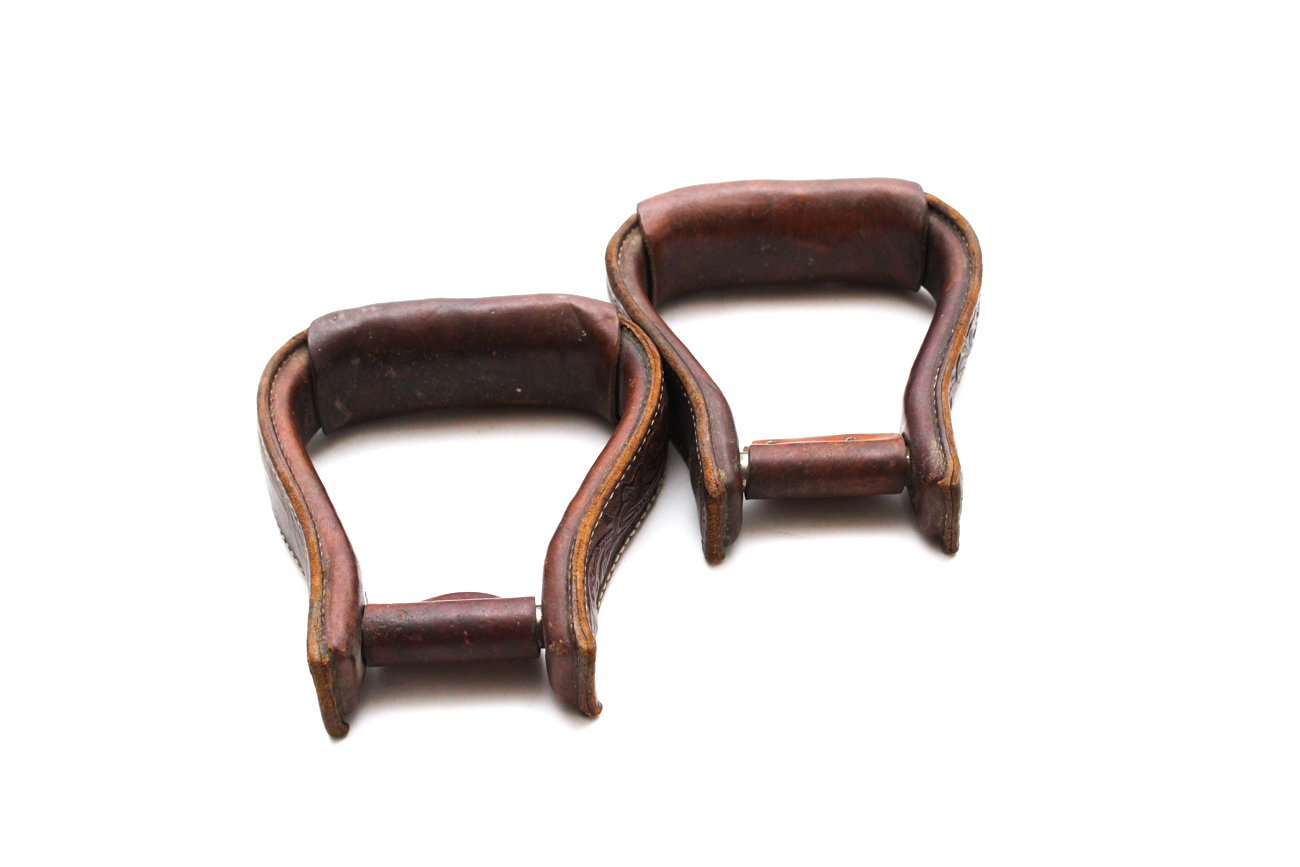 Embossed Leather Stirrups