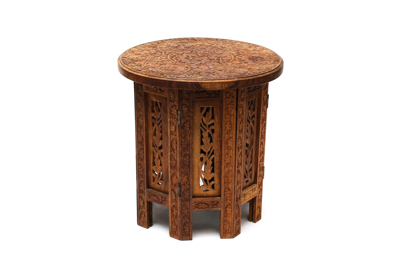 Carved Folding Stand From India
