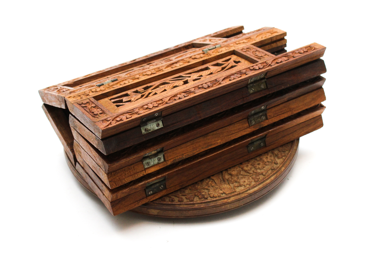 Carved Folding Stand From India
