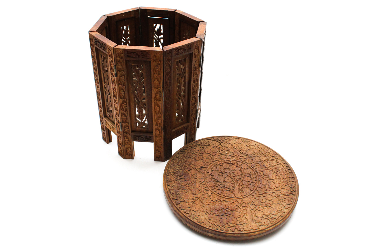 Carved Folding Stand From India