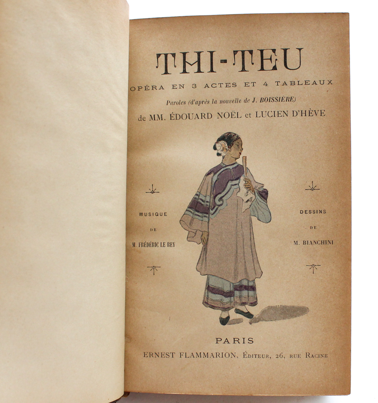 1900 Edition "Thi-Teu:  Opéra En 3 Actes Et 4 Tableaux"