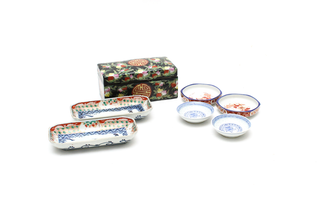Hand-Painted East Asian Porcelain Ware