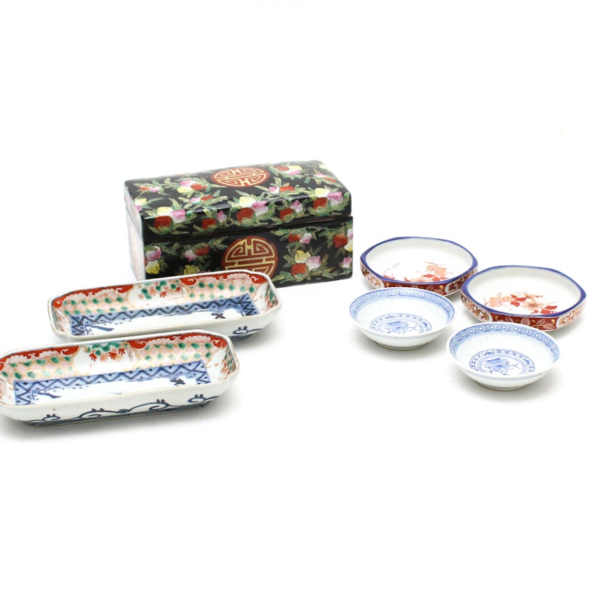 Hand-Painted East Asian Porcelain Ware