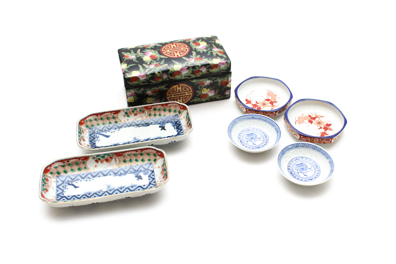 Hand-Painted East Asian Porcelain Ware