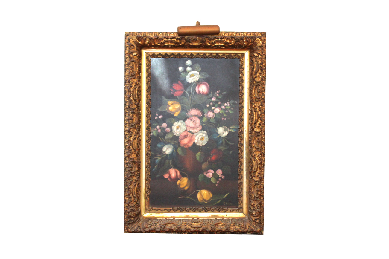 R. Rosini Oil on Canvas Still Life