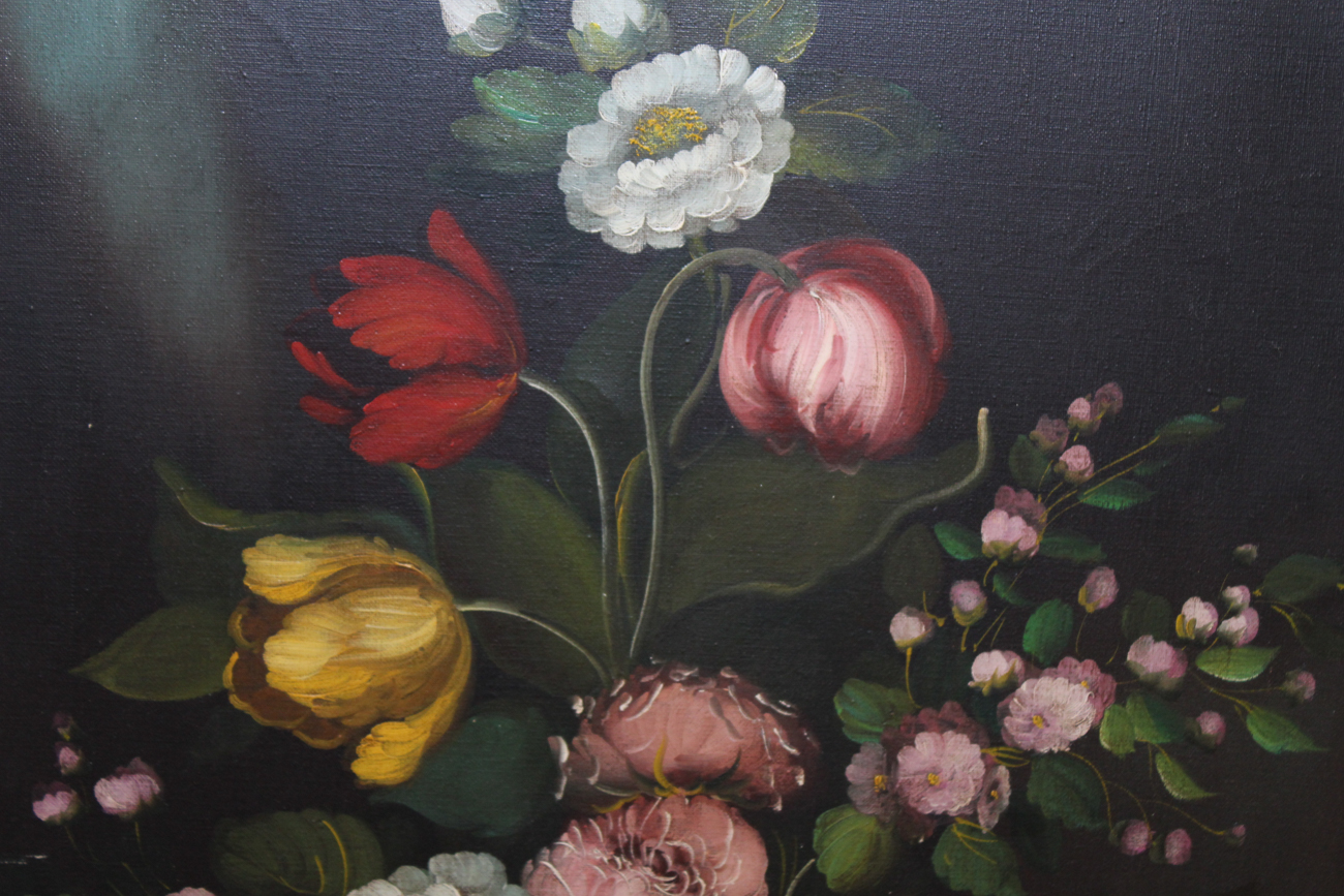 R. Rosini Oil on Canvas Still Life