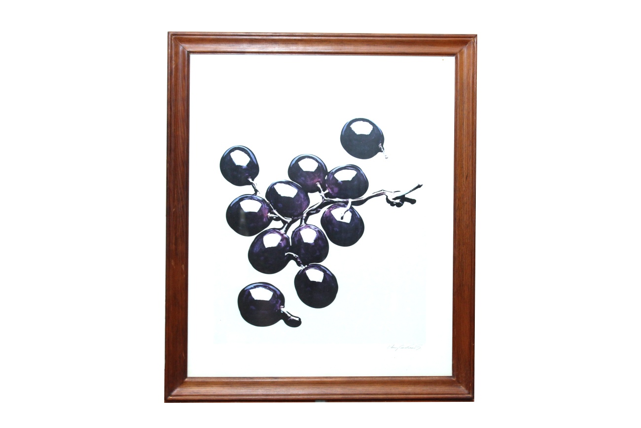 Signed Henry Sandbank Offset Lithograph “Grapes”