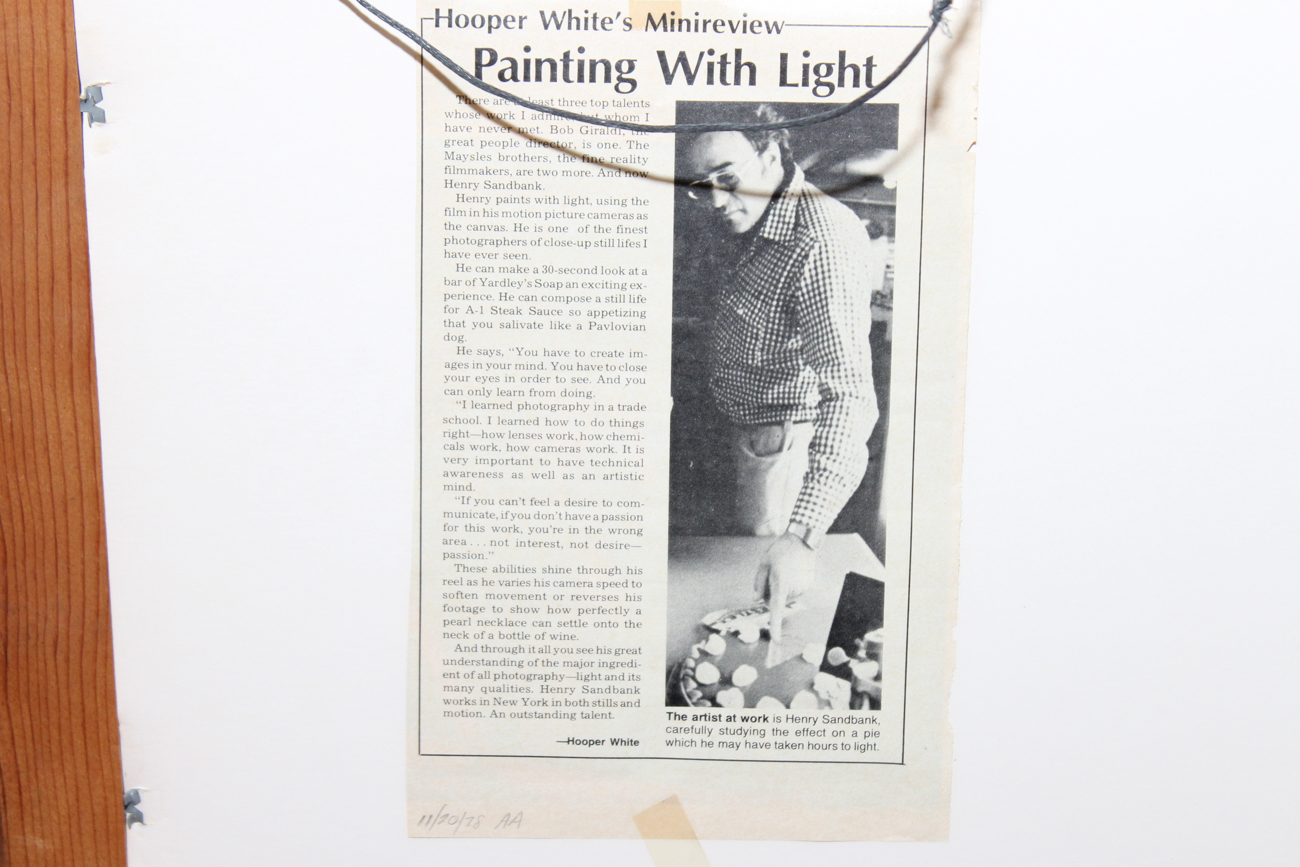 Signed Henry Sandbank Offset Lithograph “Grapes”