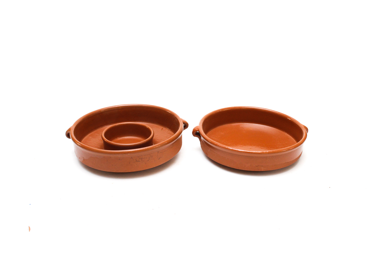 Pair of Hand-Thrown Terracotta Serving Bowls