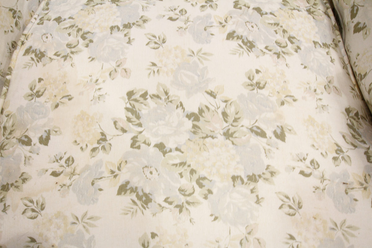 Moss Studio "Emma" Swivel Armchair with Floral Slipcover