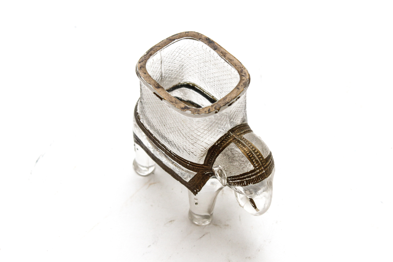 Antique "Baby Mine" Elephant Toothpick Holder By Enterprise Glass Company