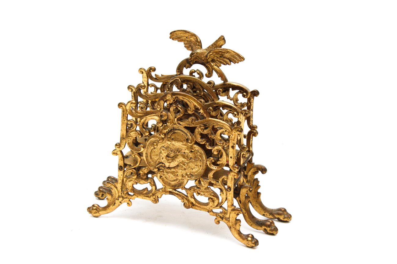 Antique Brass Letter Holder