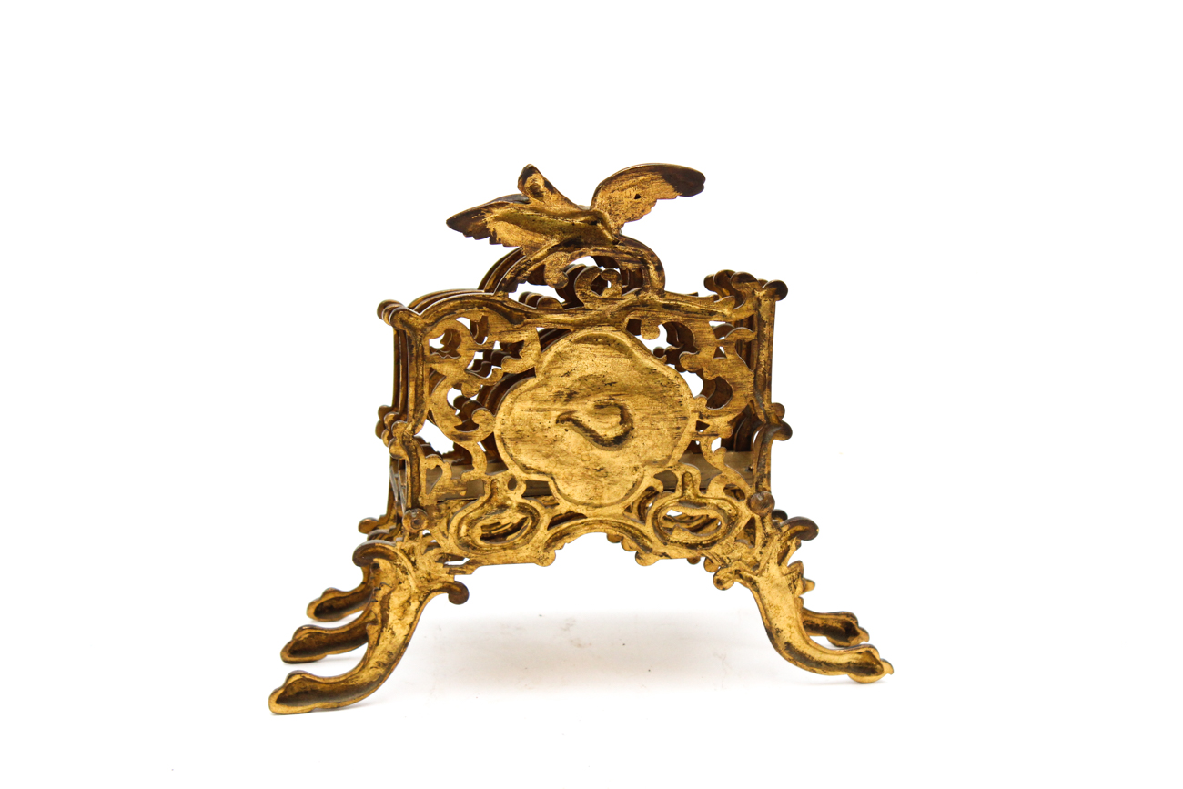 Antique Brass Letter Holder