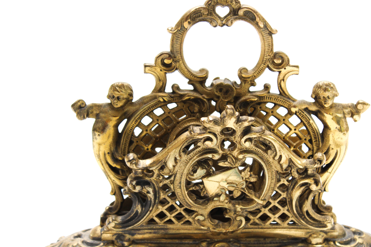 Antique Art Nouveau Bradley Hubbard Gilt Brass Letter Holder