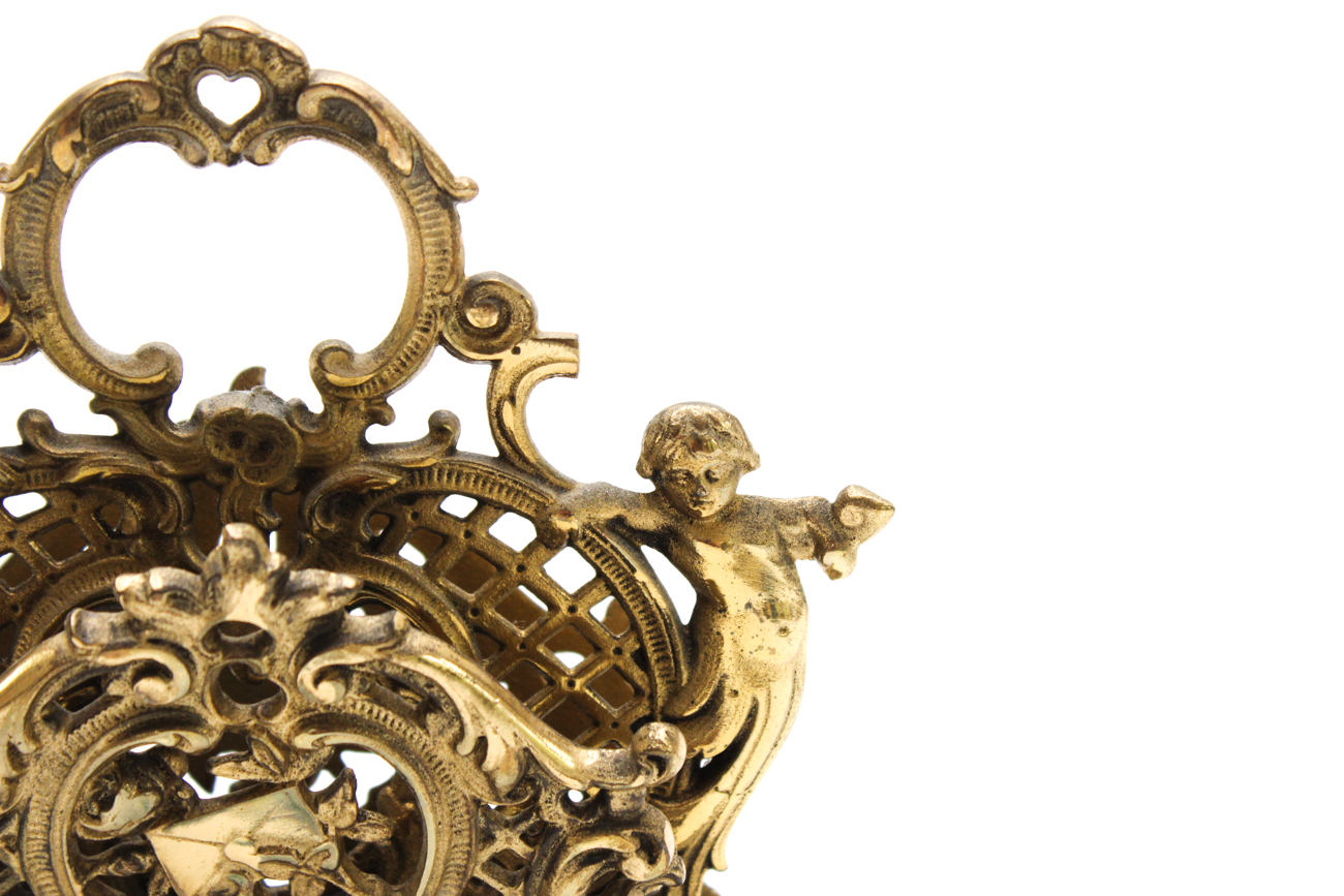 Antique Art Nouveau Bradley Hubbard Gilt Brass Letter Holder