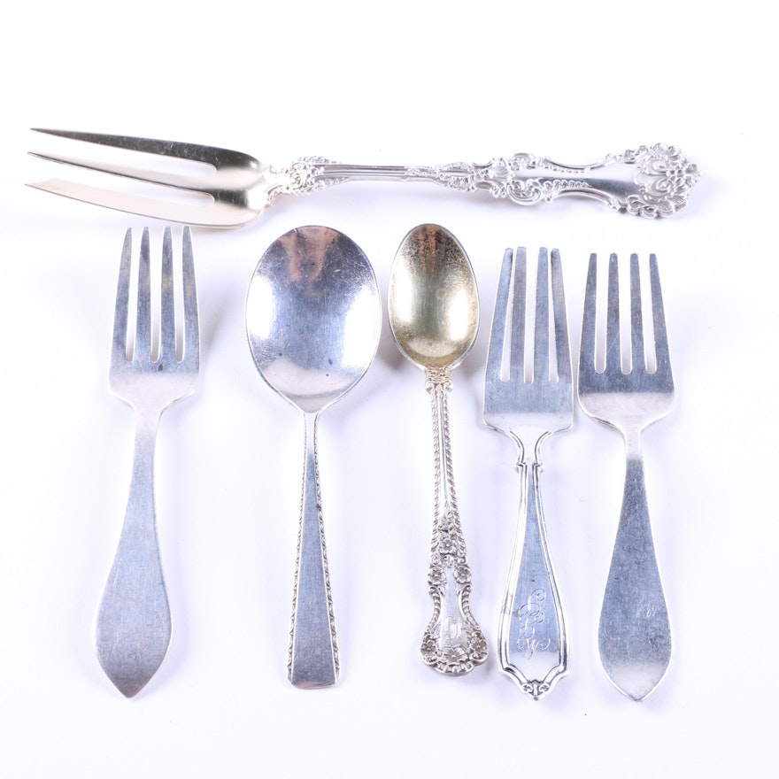 Assorted Sterling Silver Flatware Featuring Webster Co.