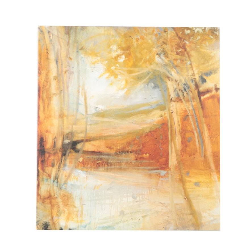 Giclee on Canvas After Sylvia Angeli's "Golden Reflections"