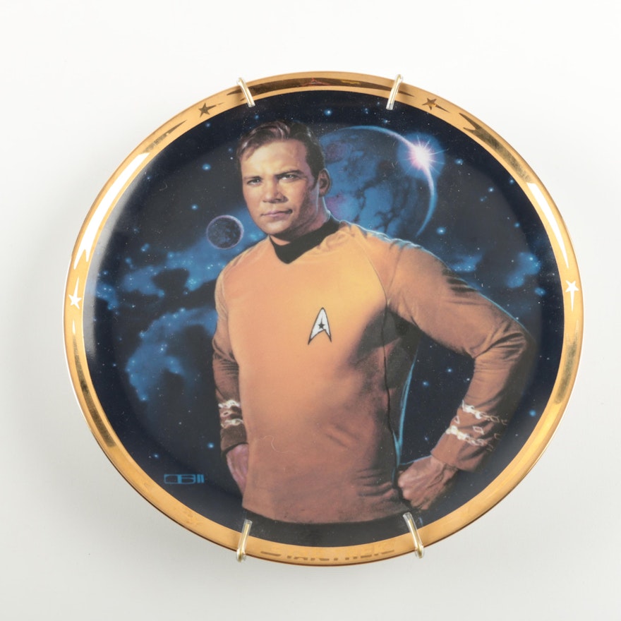 "Star Trek" Captain Kirk Commemorative Plate by the Hamilton Collection