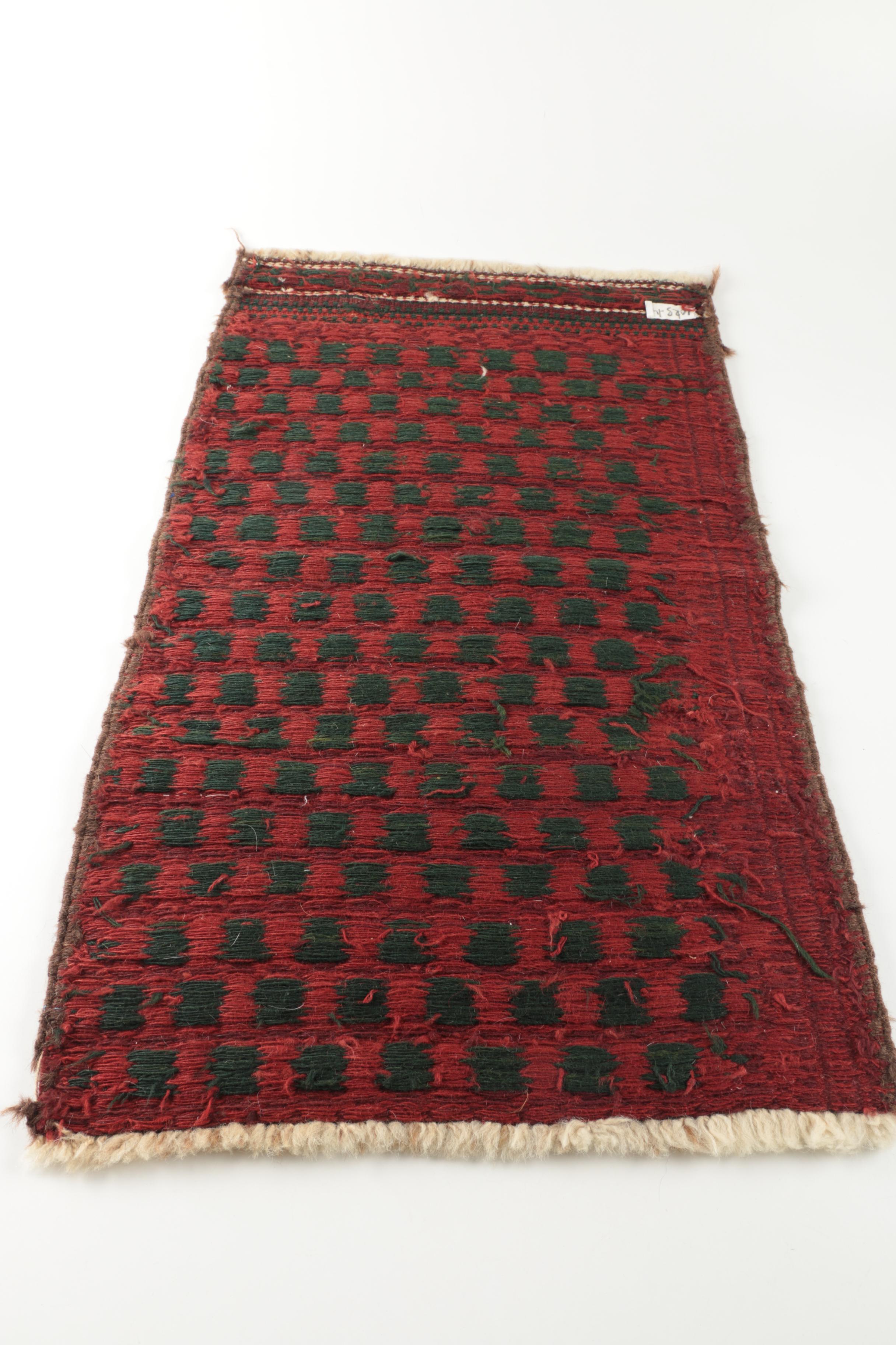 Hand-Knotted and Embroidered Nomadic Turkish Yastik Bolster Cover