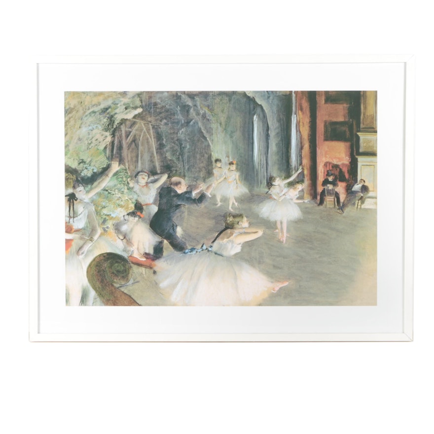 Giclee on Paper After Edgar Degas "The Rehearsal of the Ballet on Stage"