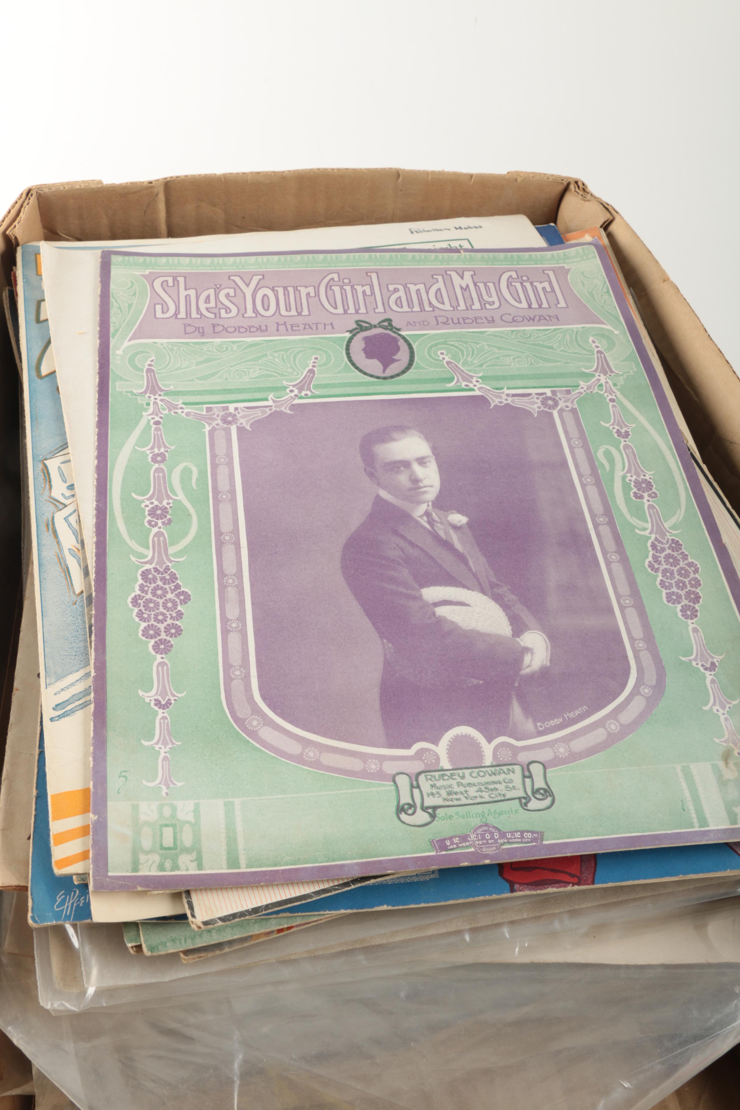 Vintage Loose-Leaf Piano Sheet Music