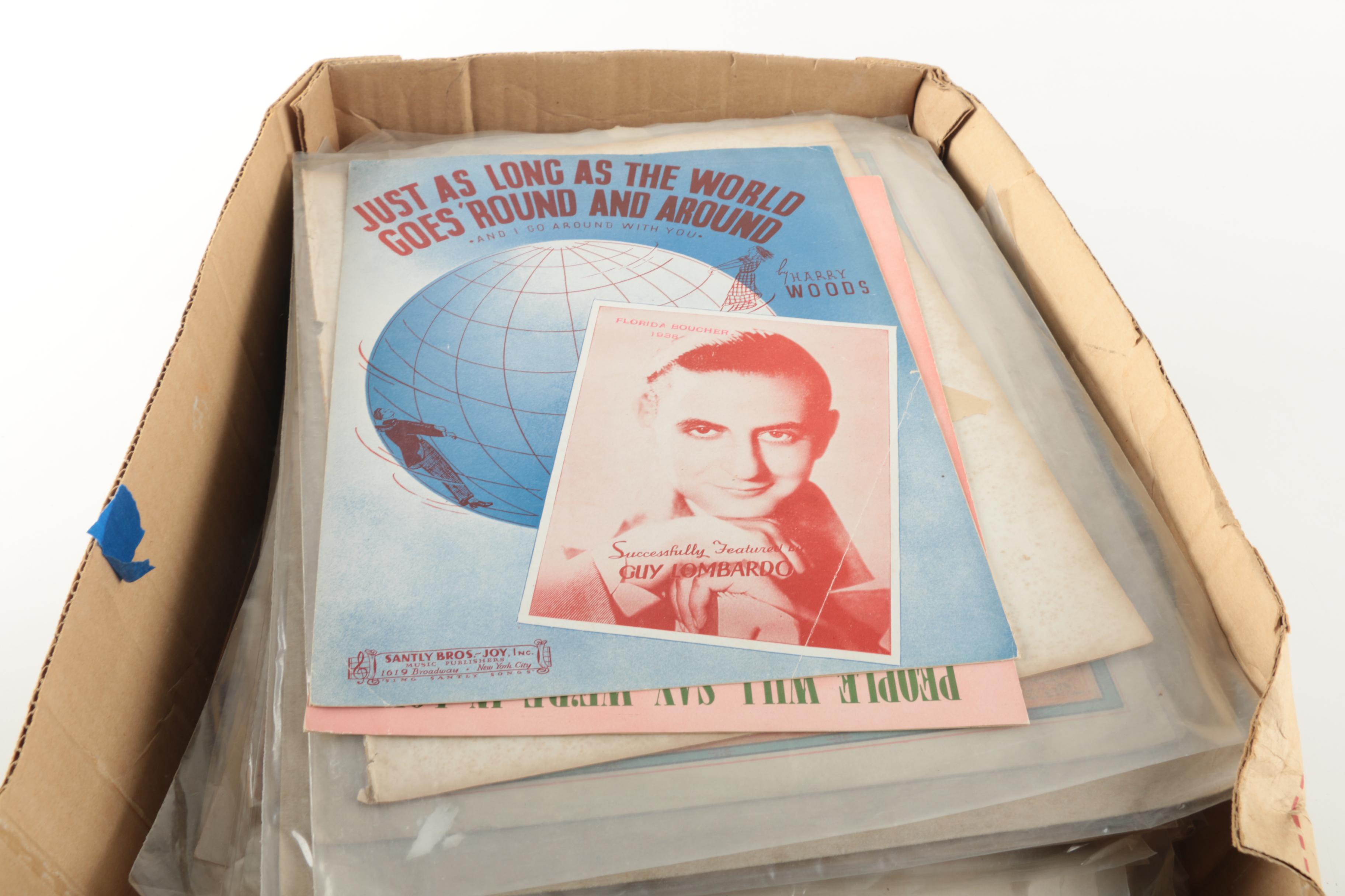 Vintage Loose-Leaf Piano Sheet Music