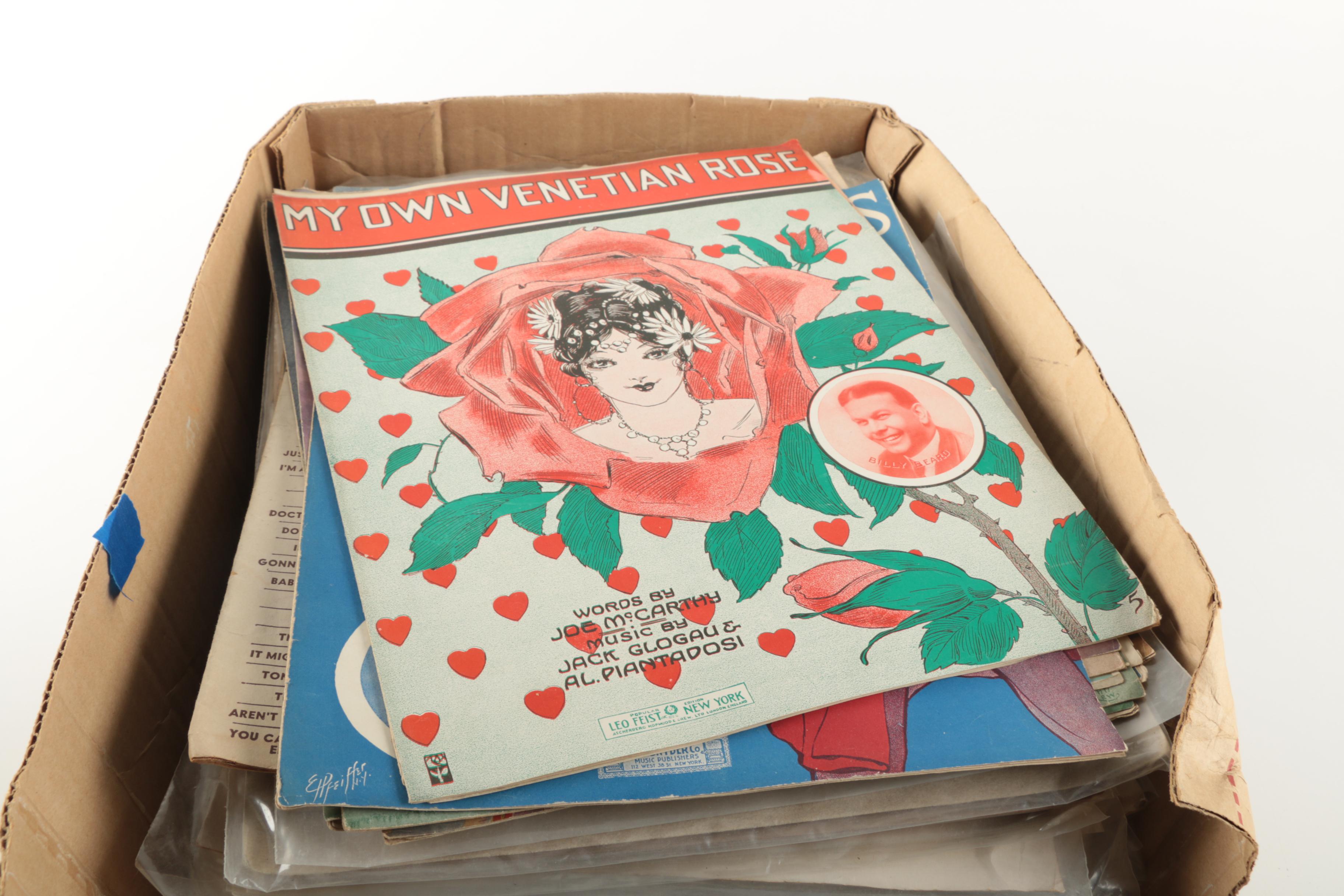 Vintage Loose-Leaf Piano Sheet Music