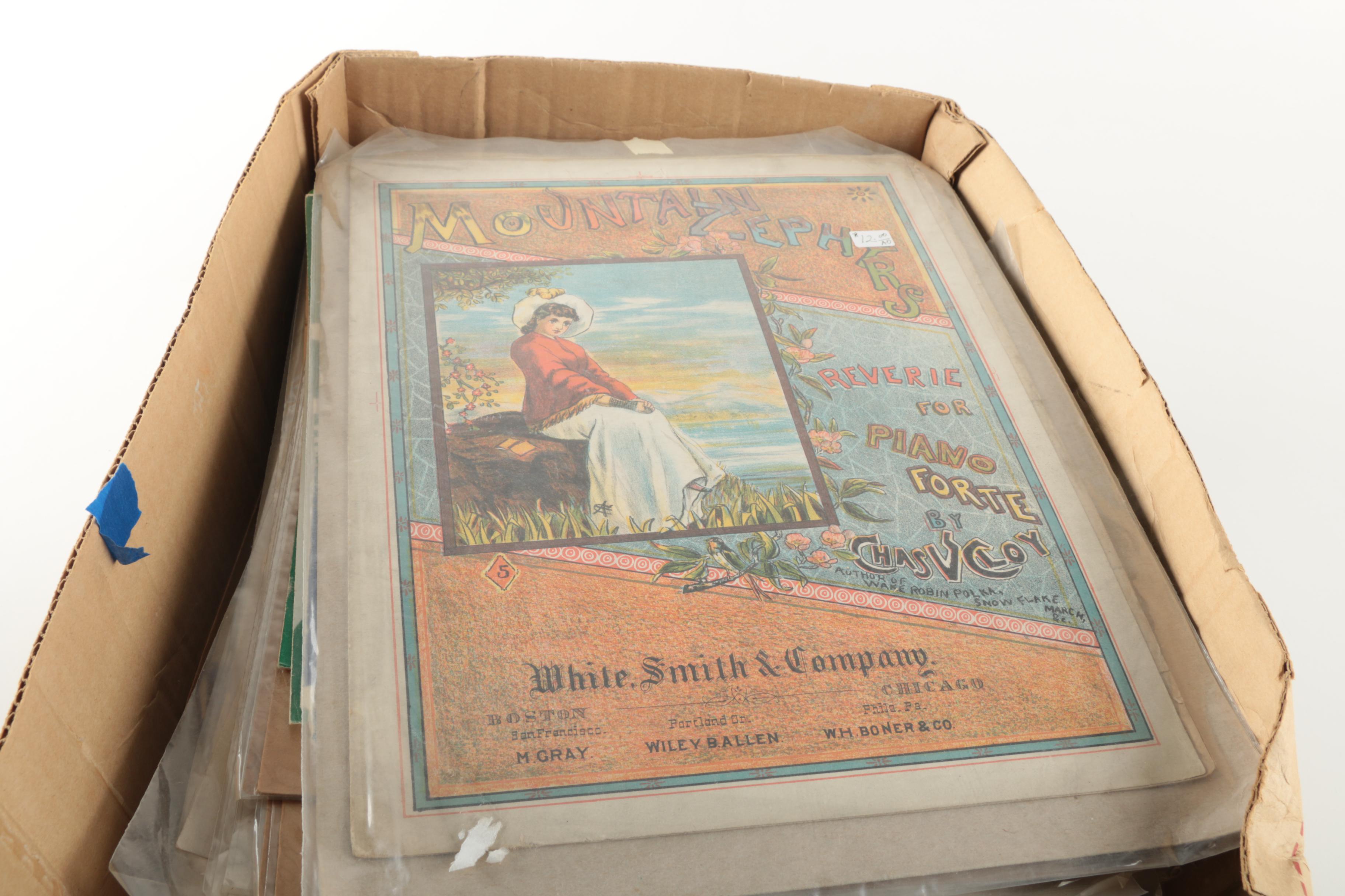 Vintage Loose-Leaf Piano Sheet Music