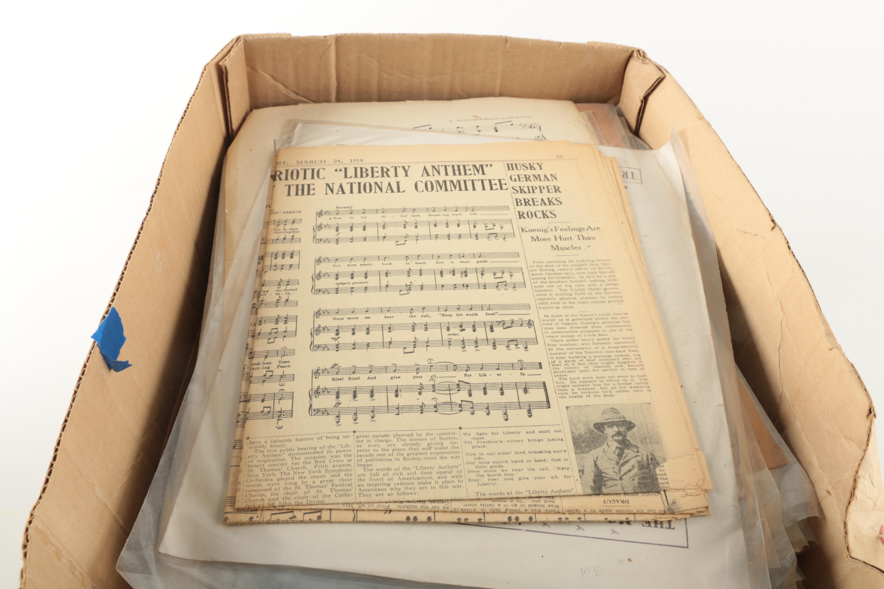 Vintage Loose-Leaf Piano Sheet Music