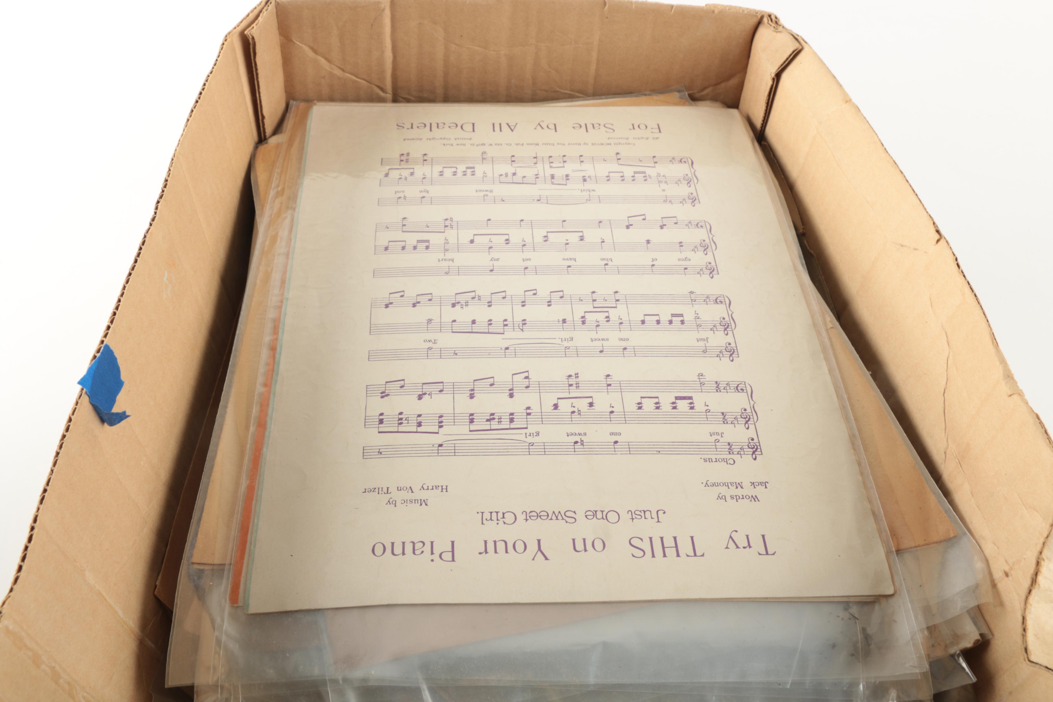 Vintage Loose-Leaf Piano Sheet Music