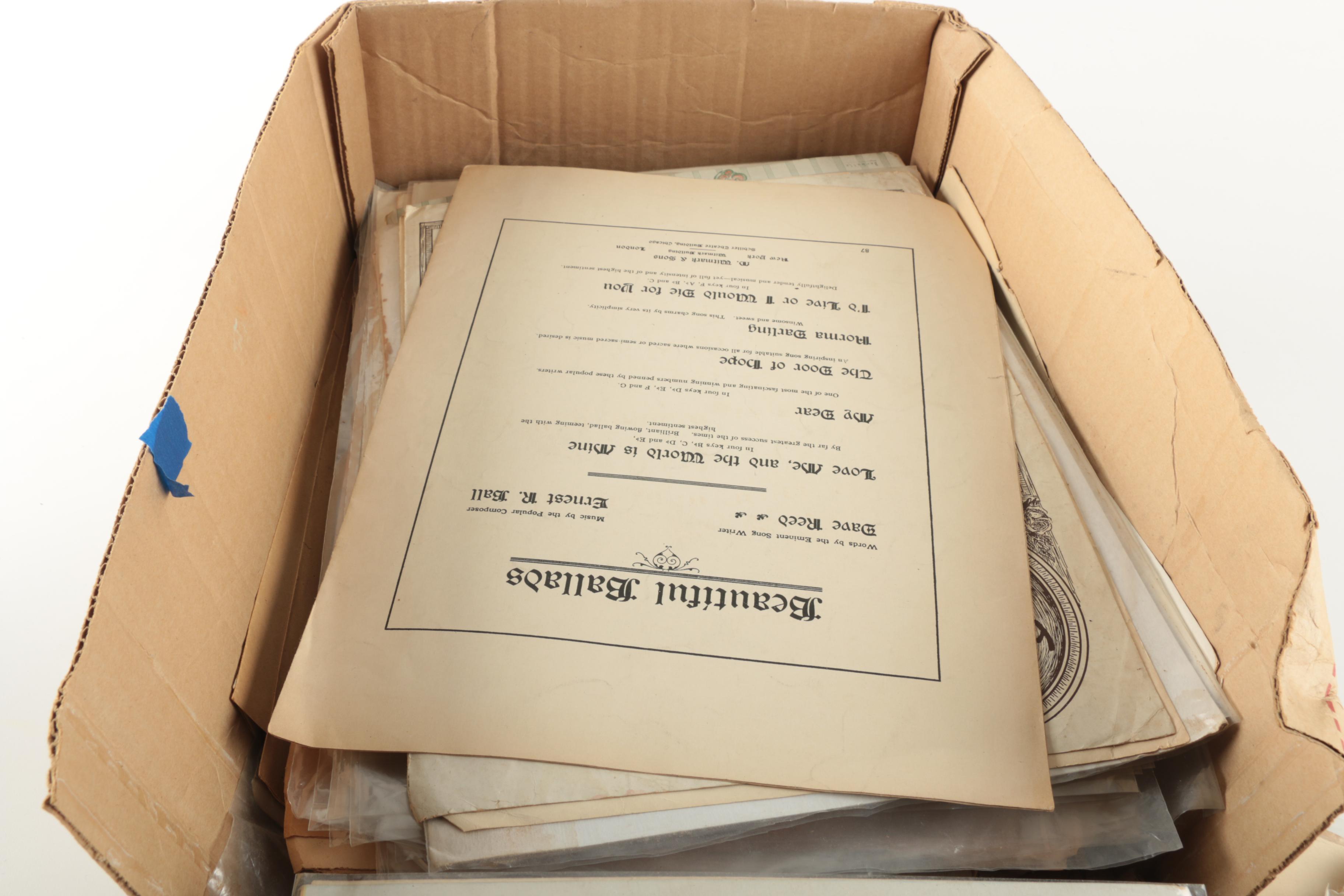 Vintage Loose-Leaf Piano Sheet Music