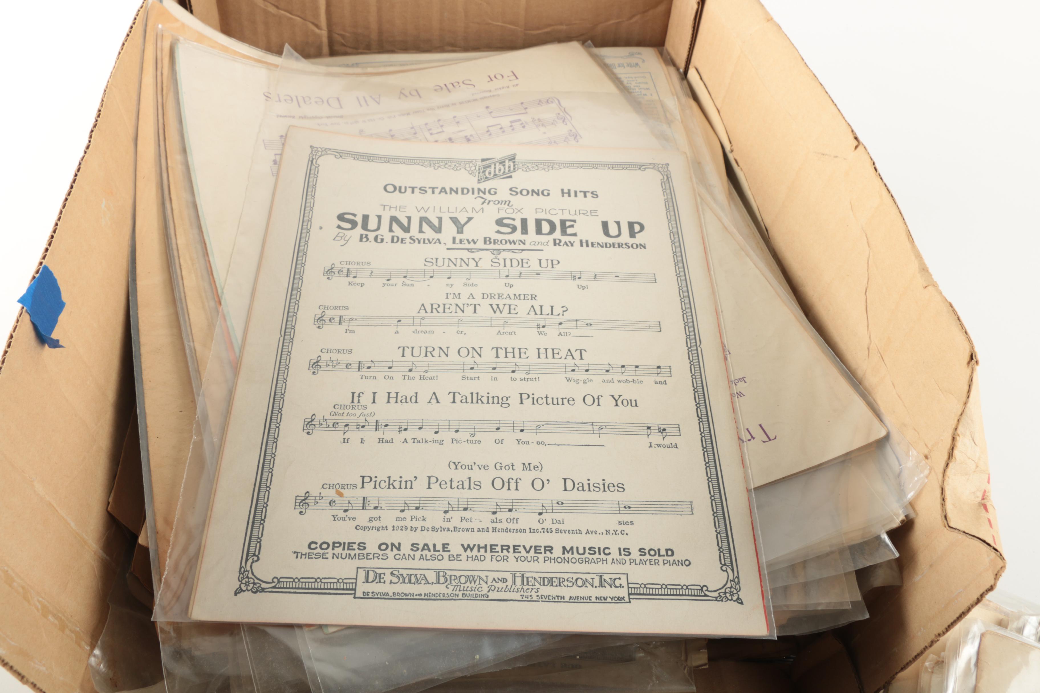 Vintage Loose-Leaf Piano Sheet Music