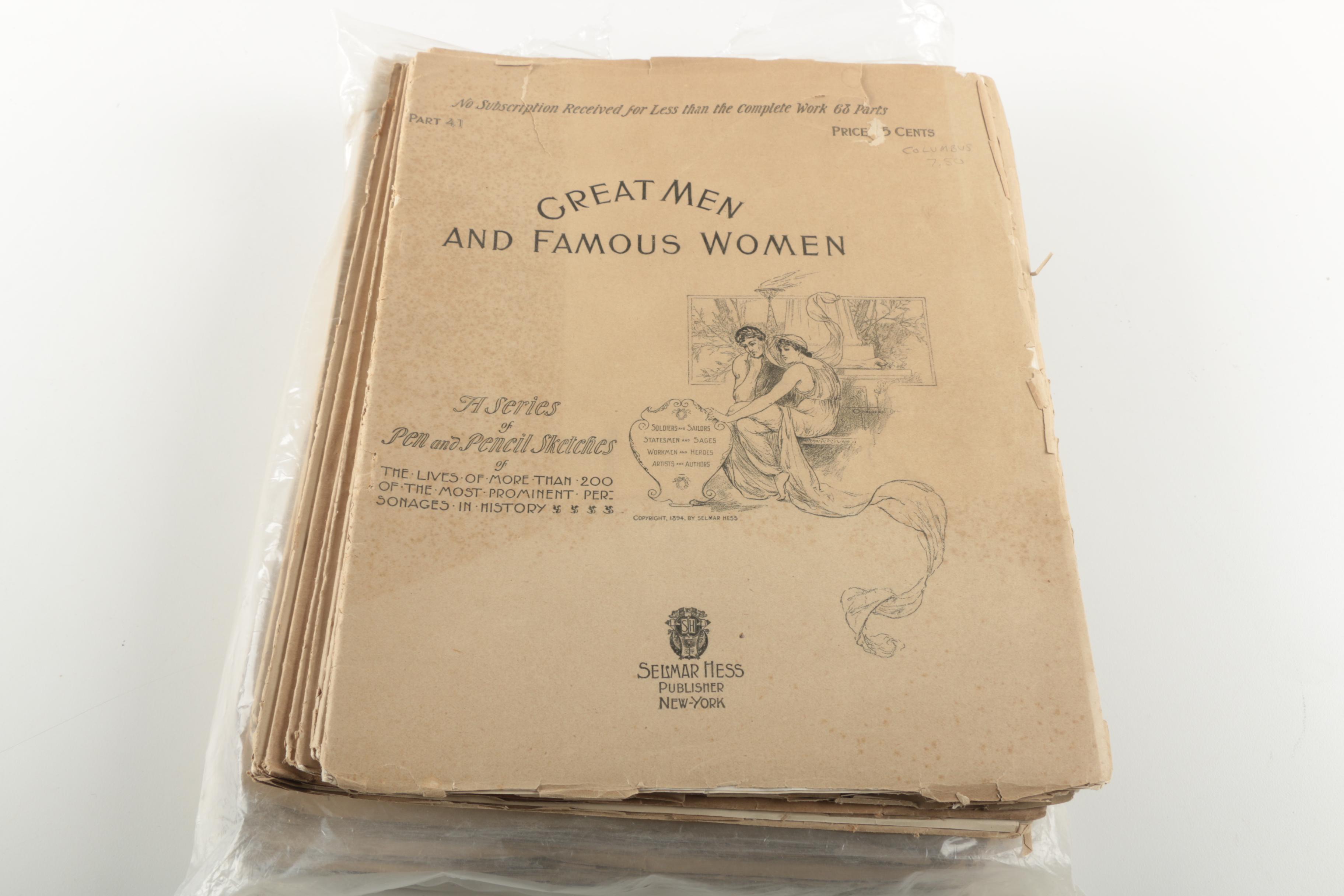 Collection of 1894 "Great Men and Famous Women" Magazines