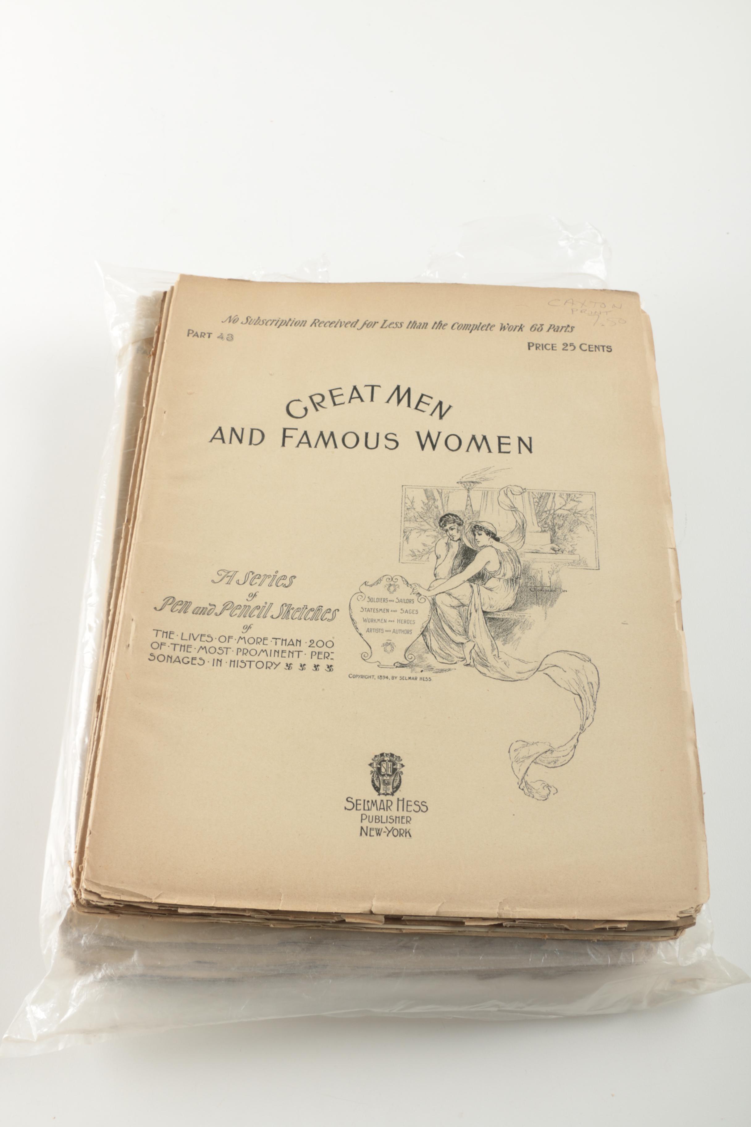Collection of 1894 "Great Men and Famous Women" Magazines