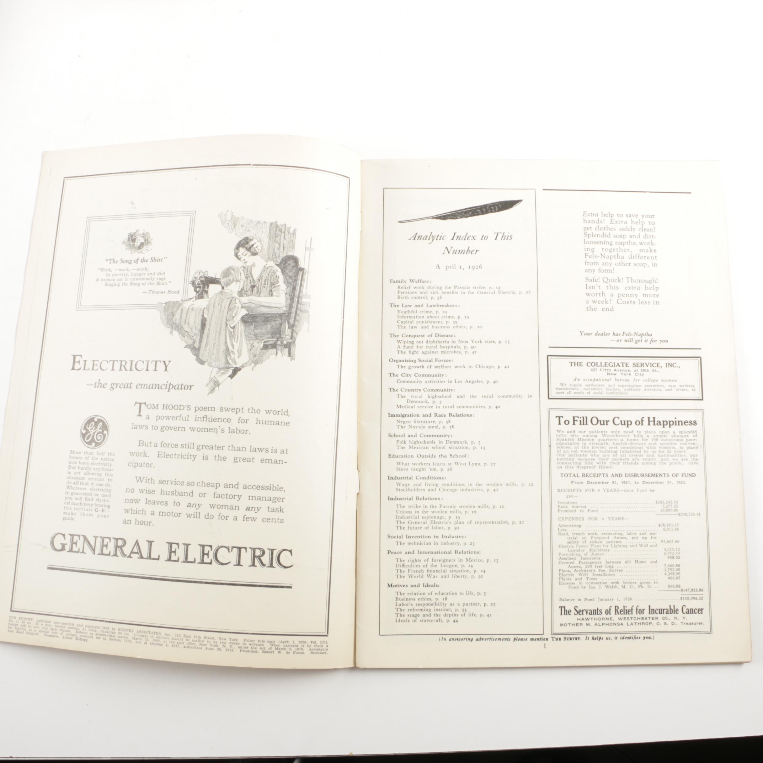 Collection of "The Survey Graphic" Magazines