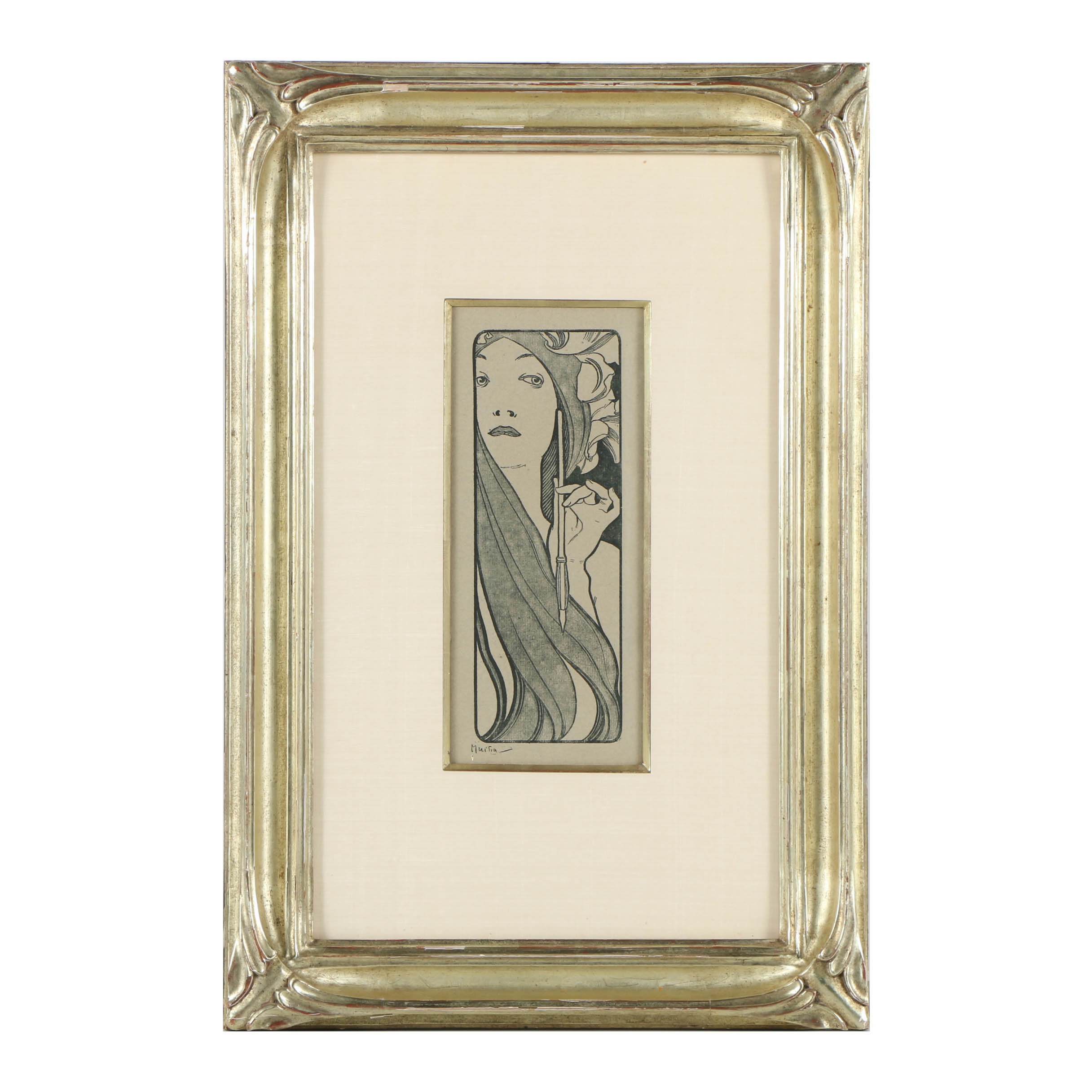 Designed by Alphonse Mucha Lithograph on Paper for "Estampe Moderne"