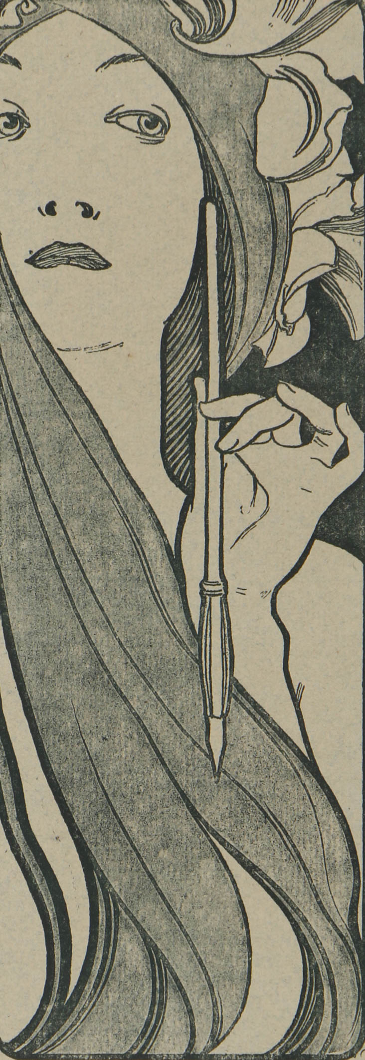 Designed by Alphonse Mucha Lithograph on Paper for "Estampe Moderne"