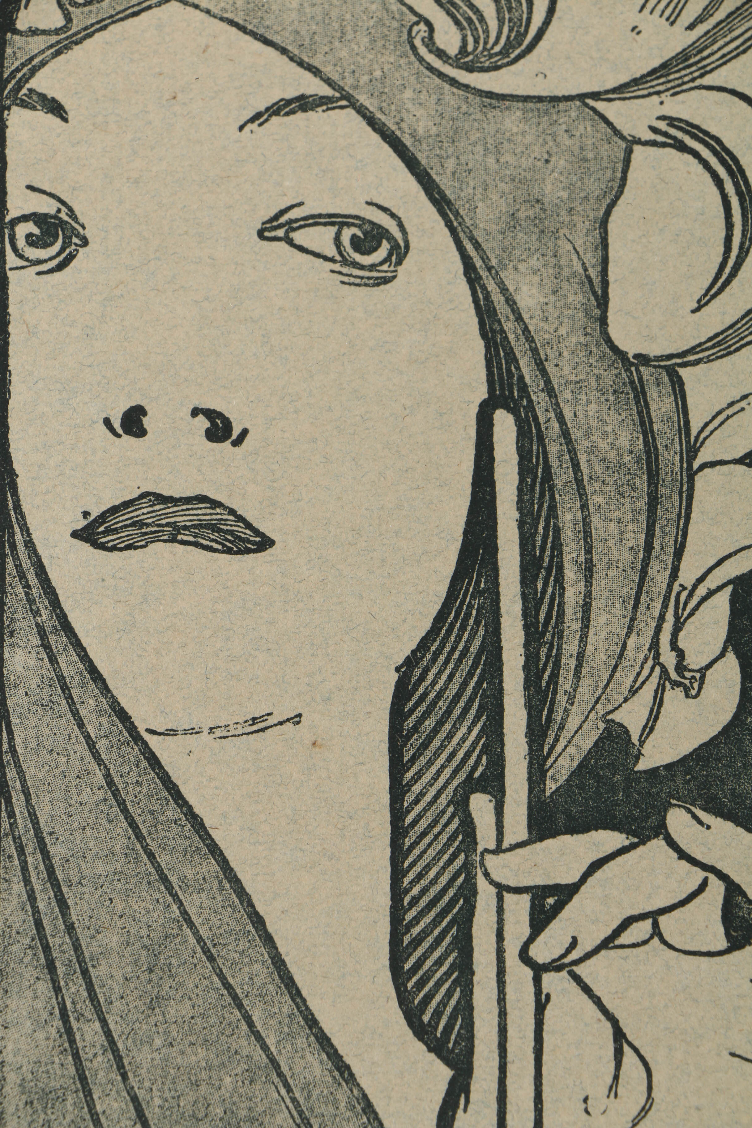 Designed by Alphonse Mucha Lithograph on Paper for "Estampe Moderne"