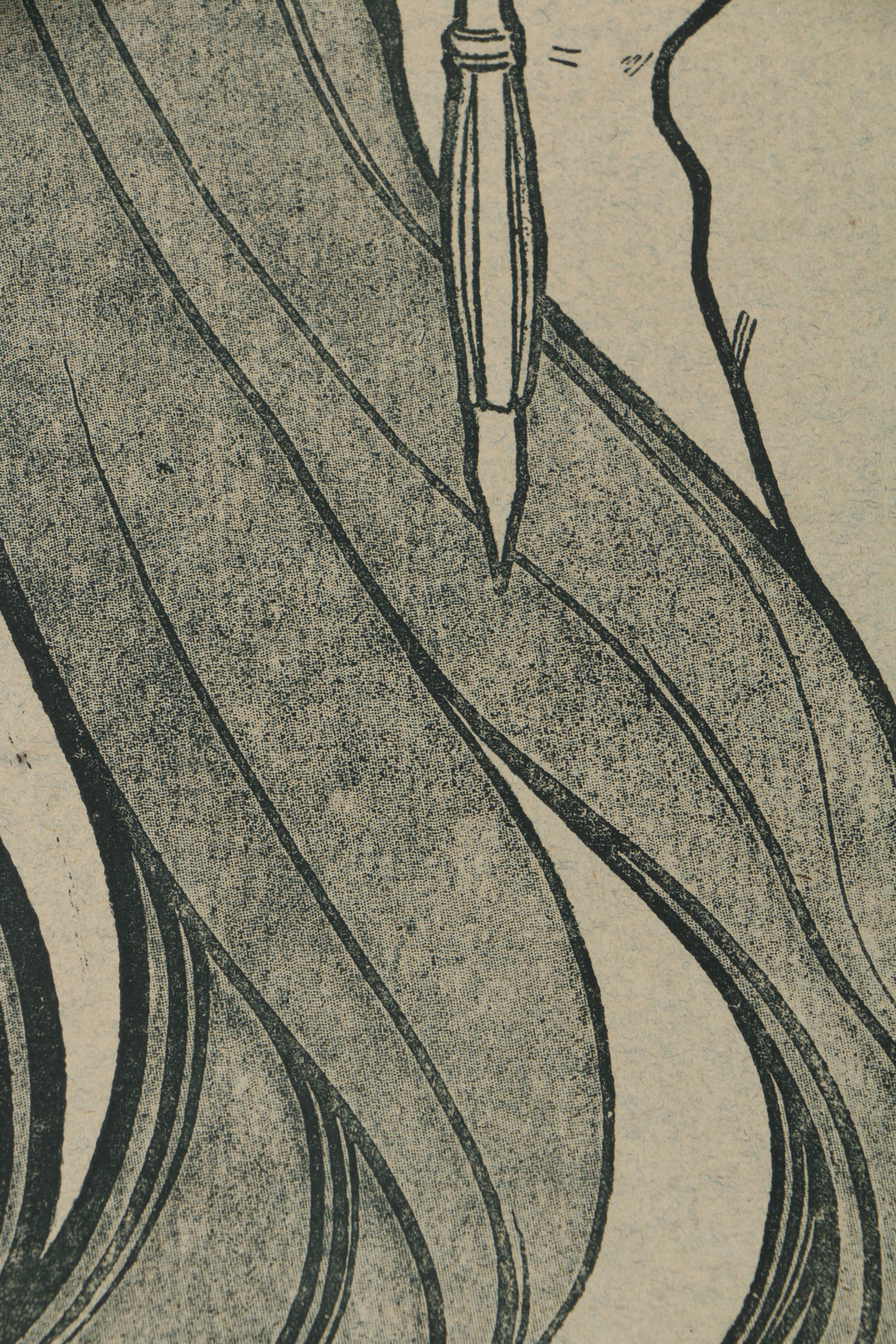 Designed by Alphonse Mucha Lithograph on Paper for "Estampe Moderne"