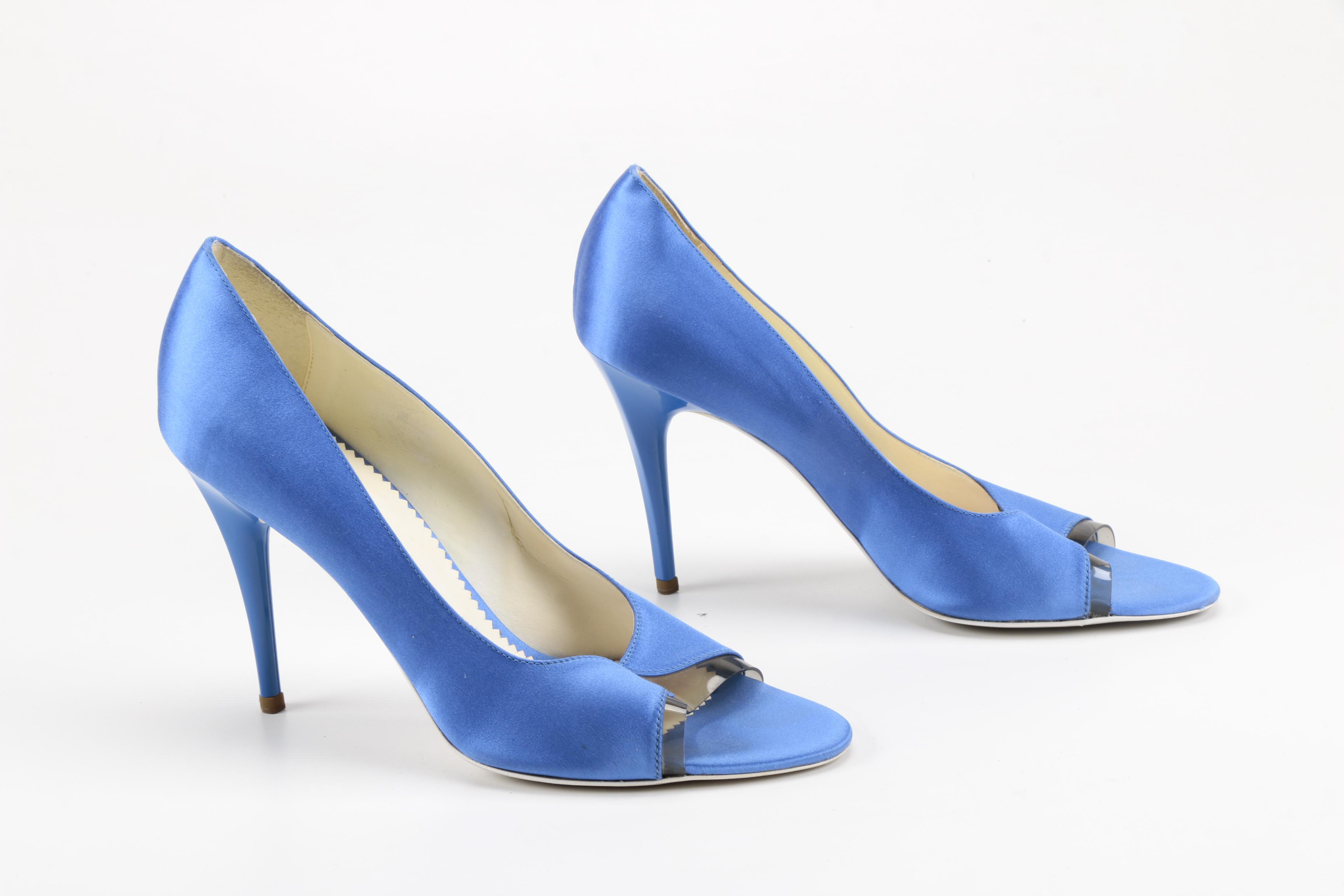 Stella McCartney Satin Silk Opened Toed Heels