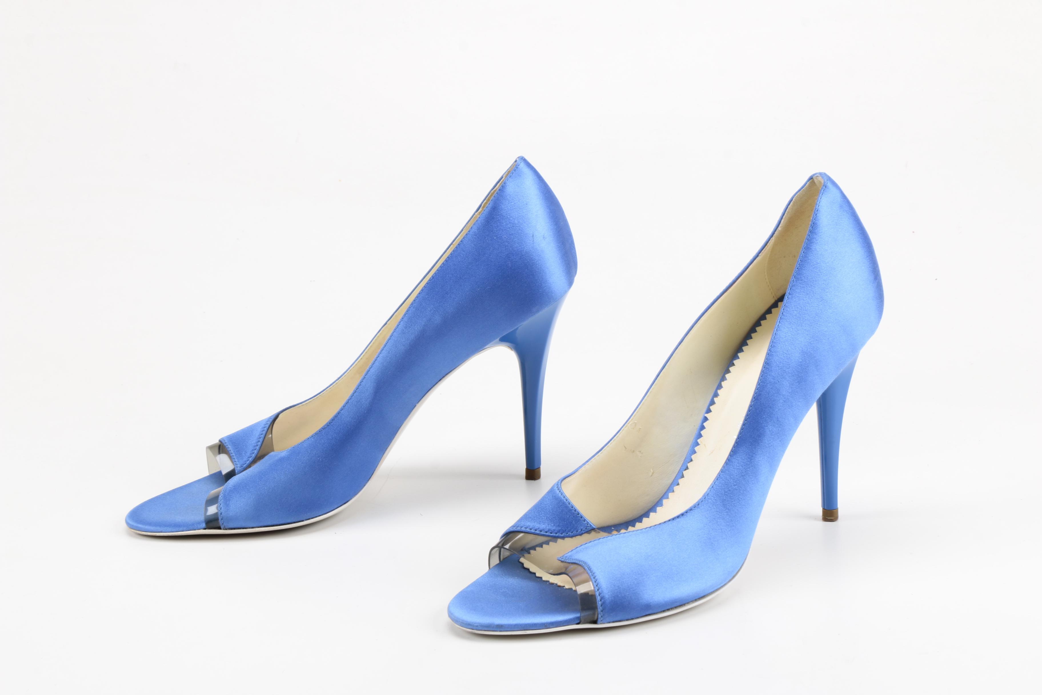 Stella McCartney Satin Silk Opened Toed Heels