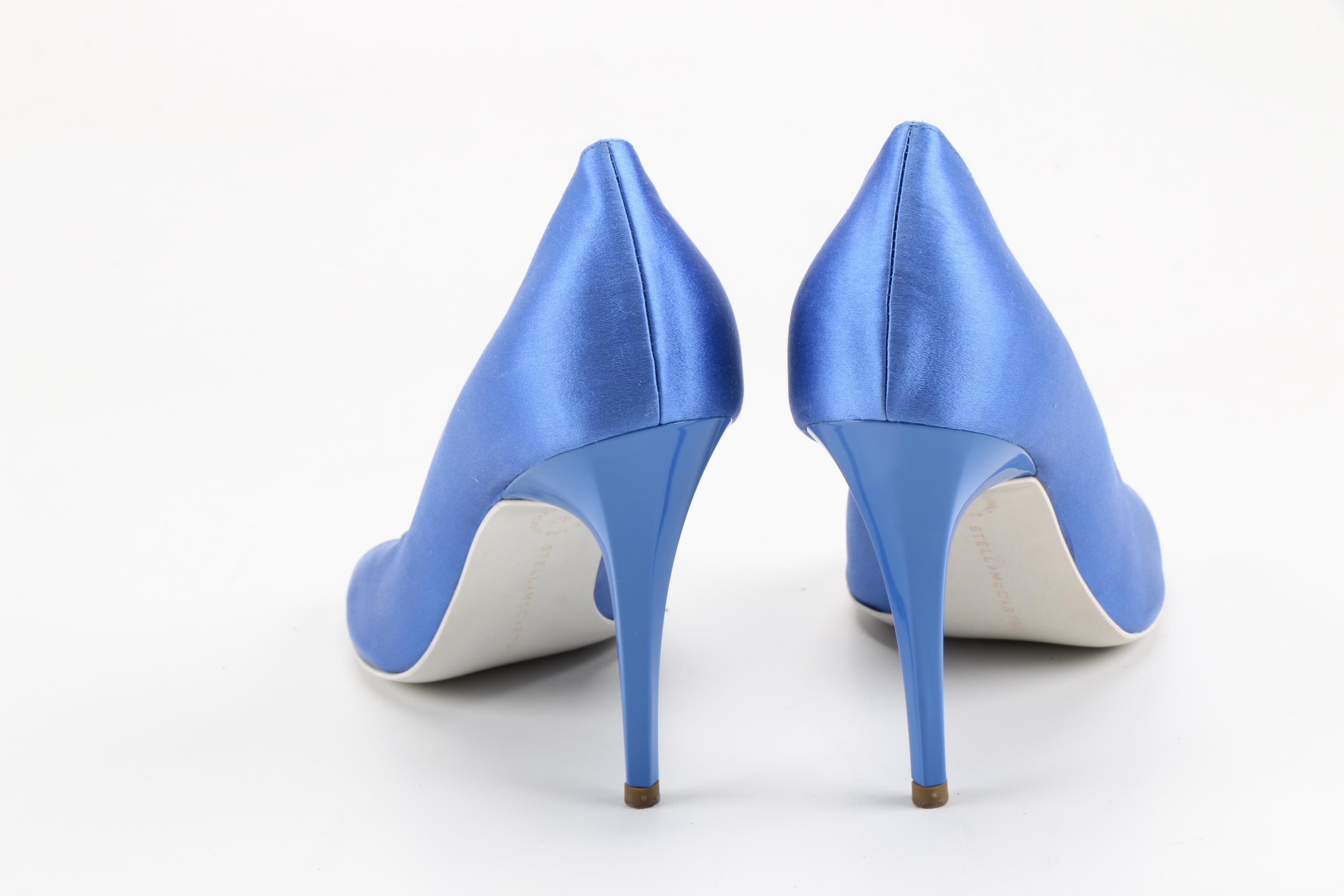 Stella McCartney Satin Silk Opened Toed Heels