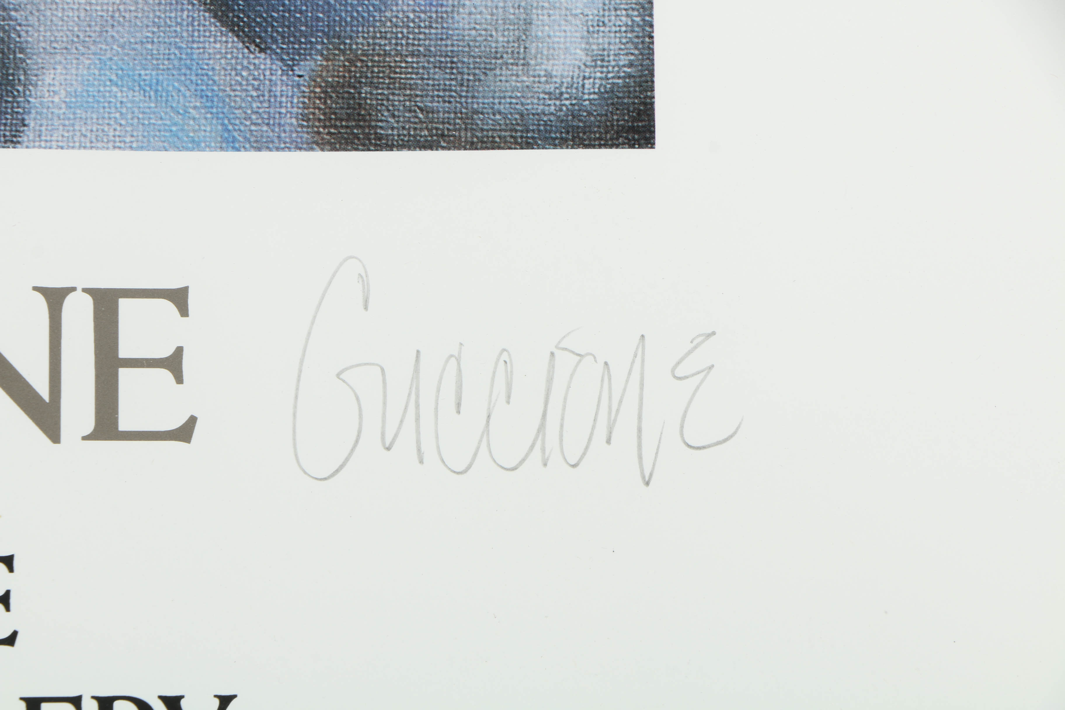 Signed Bob Guccione Offset Lithograph on Paper Exhibition Poster