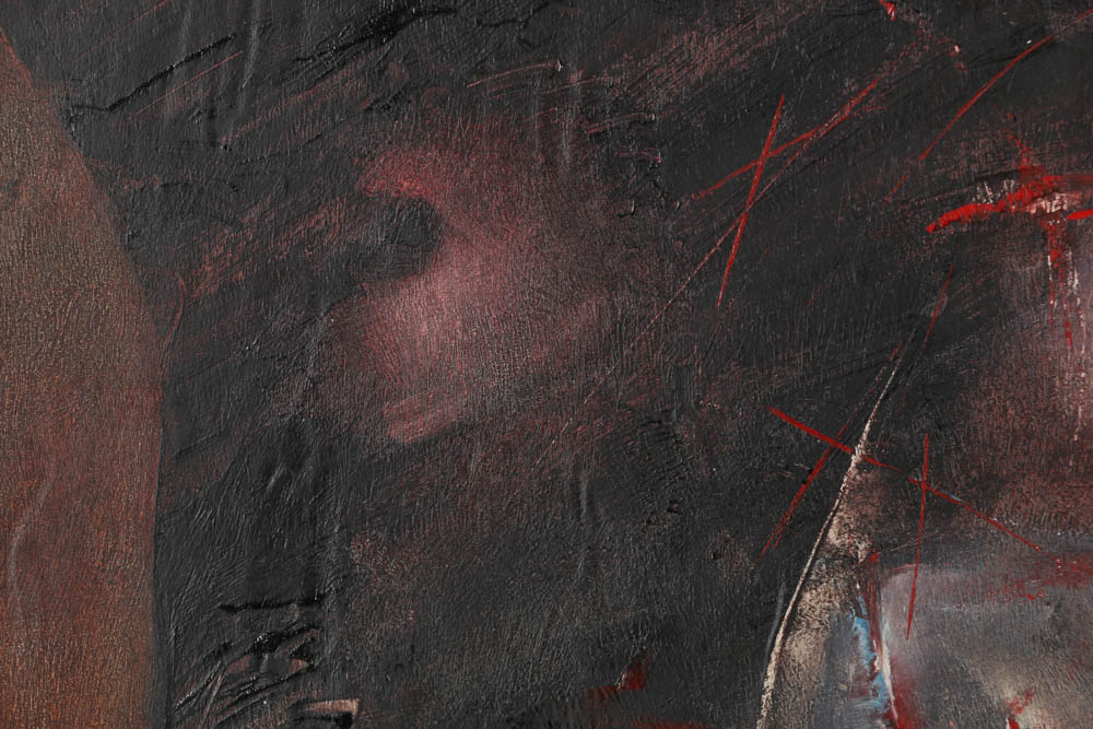 Marshall Arisman Oil Painting on Board of Nude Male Torso