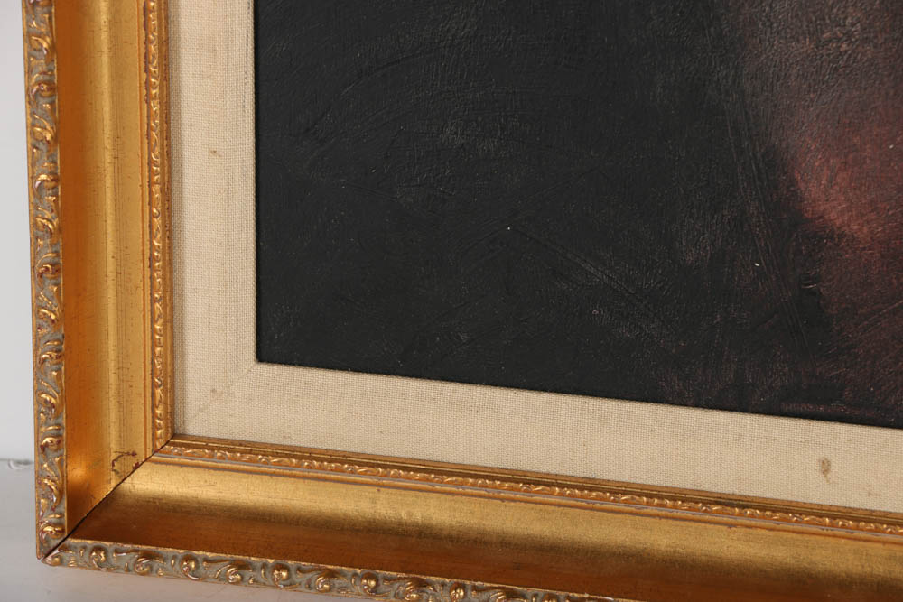 Marshall Arisman Oil Painting on Board of Nude Male Torso