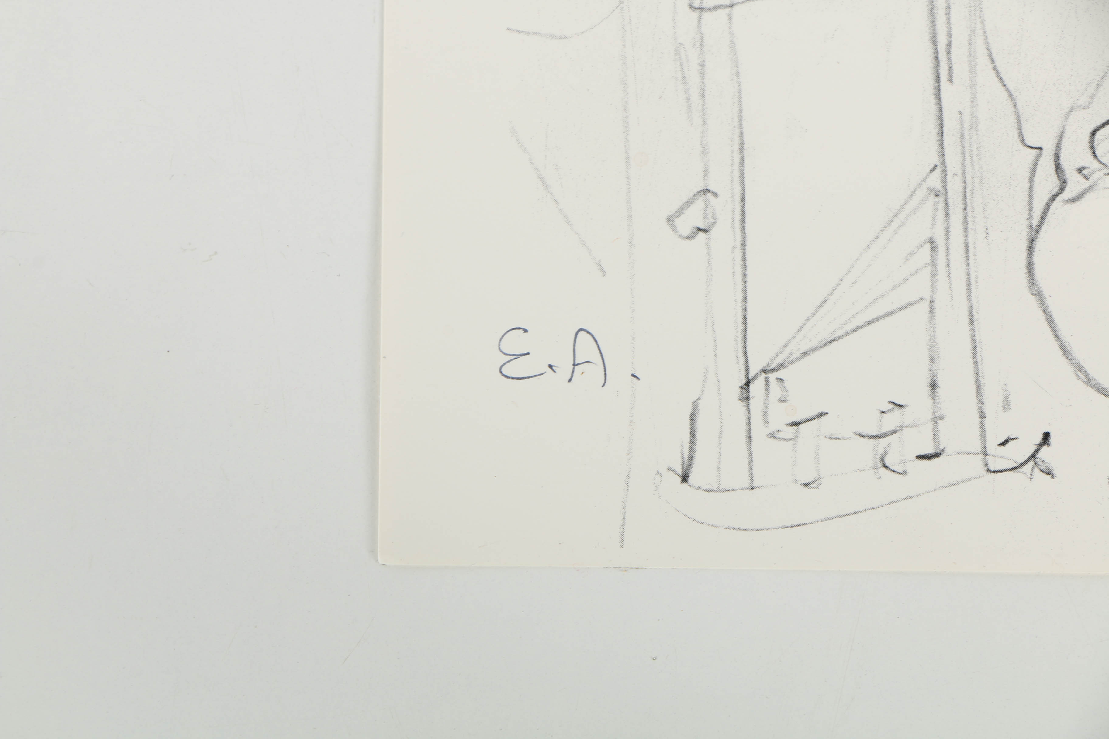 H. R. Giger Artist's Proof Halftone Print on Paper "Poltergeist Sketch"