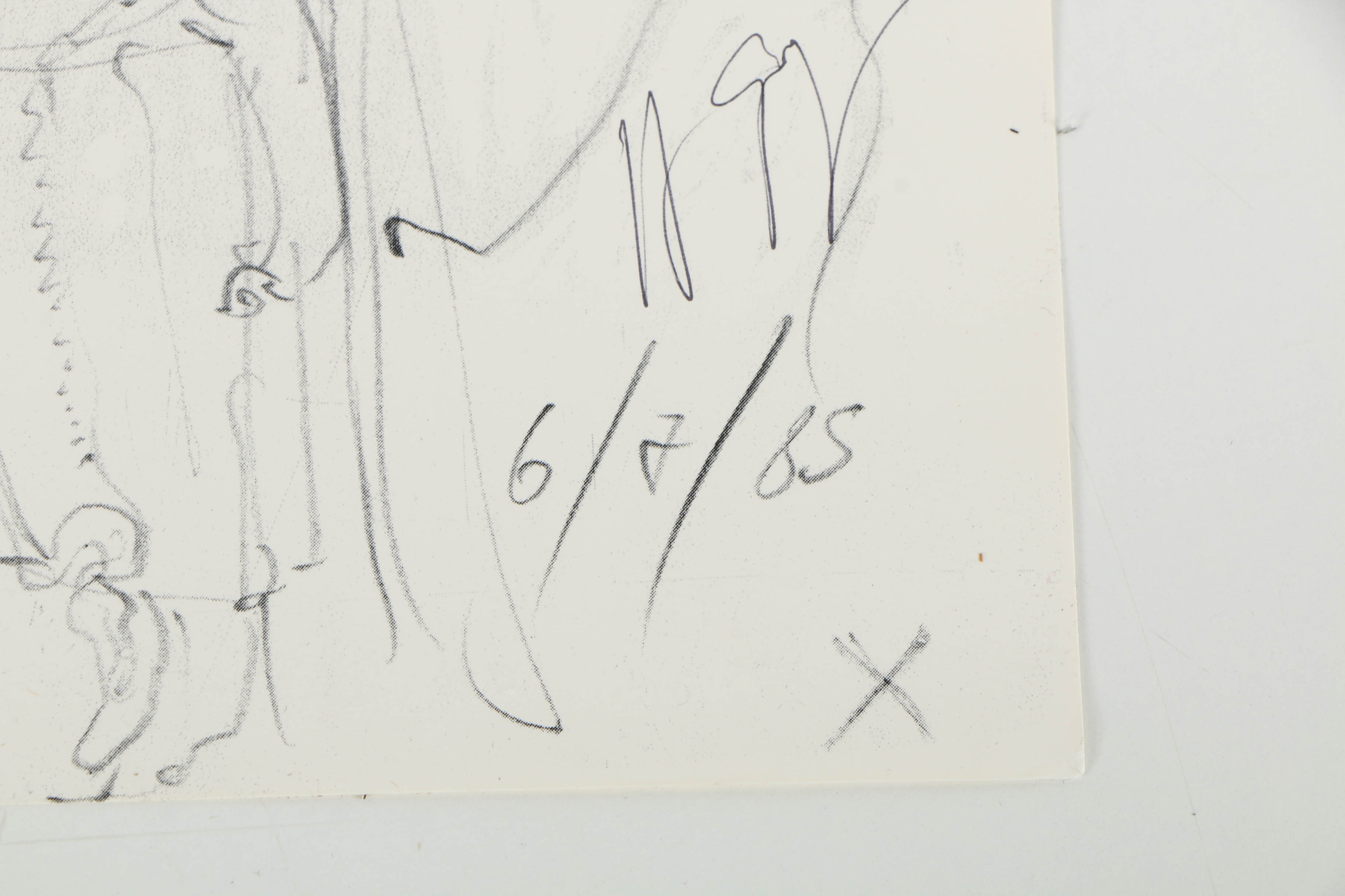 H. R. Giger Artist's Proof Halftone Print on Paper "Poltergeist Sketch"