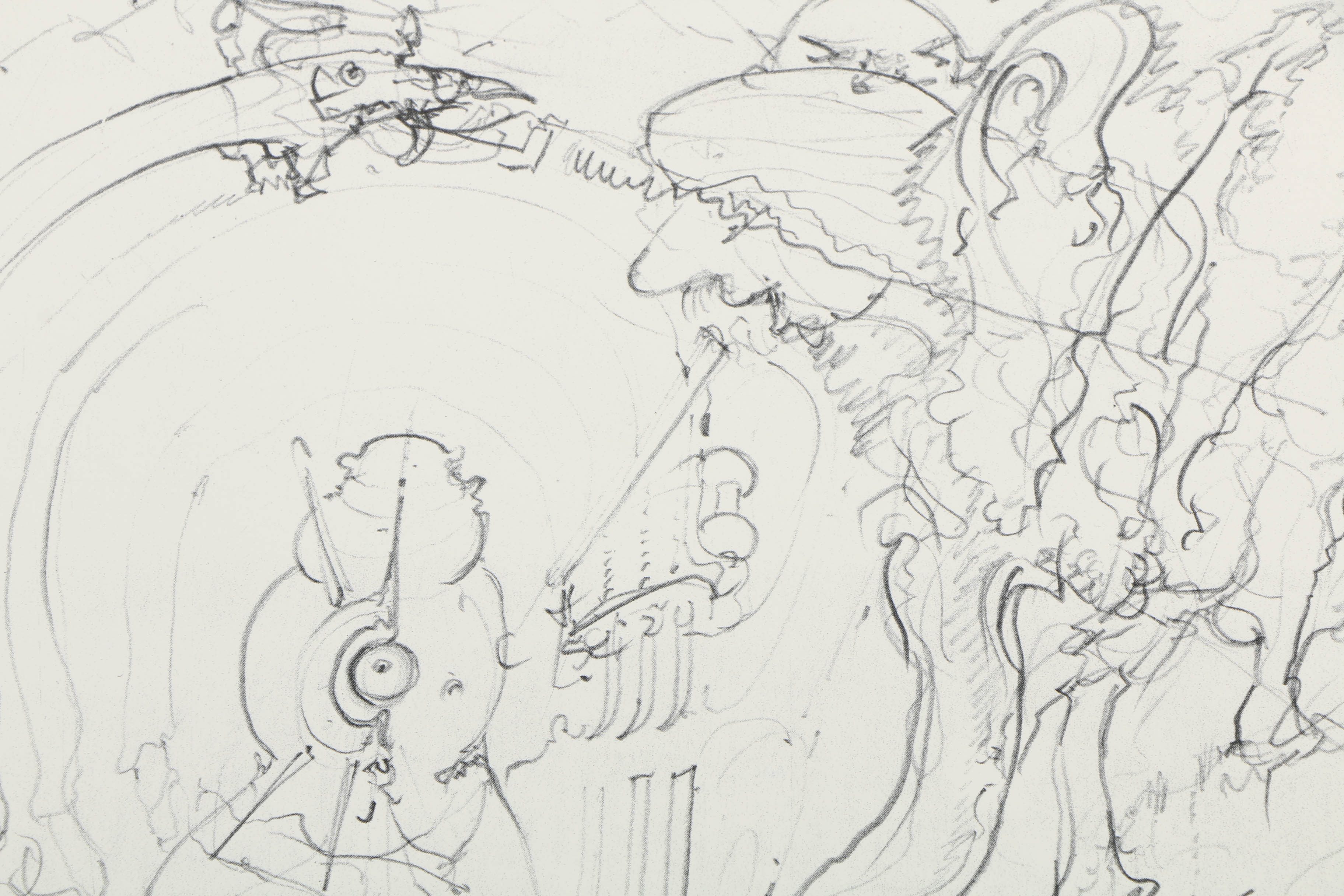 H. R. Giger Artist's Proof Halftone Print on Paper "Poltergeist Sketch"